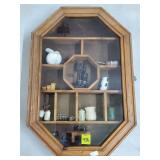 Wall Curio/Shadow Box Display Shelf w/ Miniatures