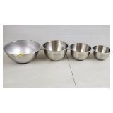 Lot of Stainless Steel Mixing Bowls, Old New Stoc