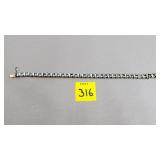 UTC .925 Gold over Sterling Blue Topaz Bracelet