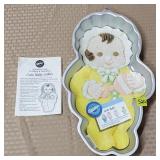 1994 Wilton Cute Baby Aluminum Cake Pan w/ Label