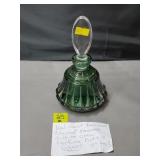 7" Val Saint Lambert Emerald Crysal Perfume Bottle