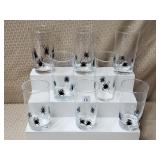 Set of 8 Spider Motif Glassware Set