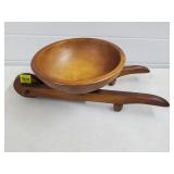 Woodcroftery Folk Art Wood Wheel Barrow