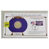 1892 Morgan Silver Dollar w/ Stamps Commemorative