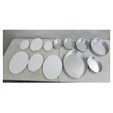 Lot of Vtg Wilton Aluminum Oval Cake Pans w/