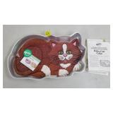 1987 Wilton Kitty-Kat Aluminum Cake Pan w/ Label &
