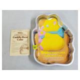 1977 Wilton Cuddly Bear Aluminum Cake Pan w/ Label