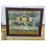 Antique Last Supper Picture in Old Frame