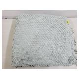 Large Blue Chenille Blanket
