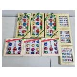 Lot of Vntg Pyramid Glass Xmas Ornaments in Boxes,