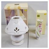 Lenox Basket of Flowers Bleedign Hearts Bud Vase