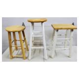 Lot of Assorted Wood Stools