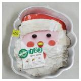 1991 Wilton Merry Santa Aluminum Cake Pan w/ Label
