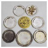 Brass Decision Desk Wheel & Vintage Silverplated