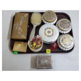 Mixed Vintage Vanity / Dresser Accessories Lot