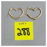 14KT Heart Earrings