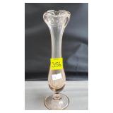 8 3/8" Pink Depression Glass Swung Vase