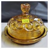 L.E. Smith "Moon & Stars" Butter Dish