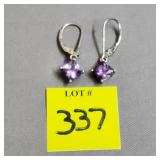 .925 Amethysy Terling Silver Earrings
