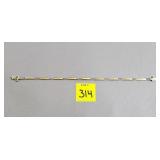 14 KT Gold Blue Topaz Bracelet