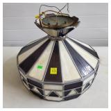 Slag Glass / Leaded Glass Ceiling Light Fixture