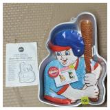 1992 Wilton Home Run Hitter Aluminum Cake Pan w/