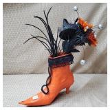 Vintage Paper Mache Halloween Boot Centerpiece
