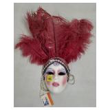 1990 Clay Art Masquerade Face Mask Wall Plaque