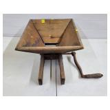 Antique Hand Cranked Wood Fruit Crusher