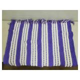 Hand Crochet Purple & White Aghan Blanket