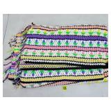 Hand Crochet Tulips Floral Multicolored Afghan