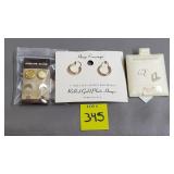 Small Sterling Earrings, GP Hoop Earrings