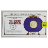 1904 Morgan Silver Dollar w/ Stamps Commemorative