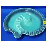 Royal Haeger R1735 Nautilus Blue Ashtray - MCM