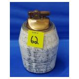 4" H Royal Haeger Gold Tweed 22k Gold Lighter