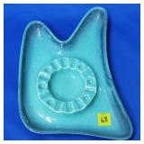 Royal Haeger 104 Nautilus Blue Ashtray - MCM