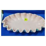 Royal Haeger R309 Mauve Agate Ruffled Serving Bowl