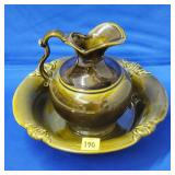 Royal Haeger 4074 Moss Green Mini Pitcher & Wash