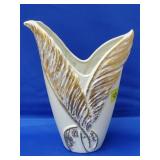 Royal Haeger #443-H Gold Tweed 22k Double Feather