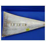 Royal Haeger #128 Gold Tweed 22k Ashtray - MCM