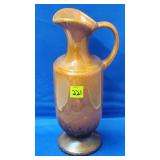 Royal Haeger Brown Drip Glaze Ewer Pitcher - MCM