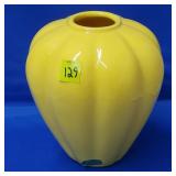 Royal Haeger Floral Line Mustard Vase - Art Deco