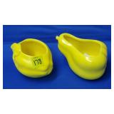 Pair of Royal Haeger MCM Chartreuse Yellow Plantes