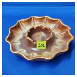 Royal Haeger 2028 Brown & AmberDrip Flower Ashtray