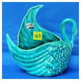 Royal Haeger R1822 Turqouise Swan Planter