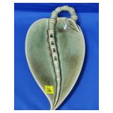 Royal Haeger USA 110 H Green Leaf Ashtray - MCM