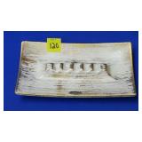 Royal Haeger #R-12S Gold Tweed 22k Gold Ashtray