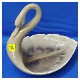 Royal Haeger R955 Sienna Brown Swan Console Dish