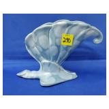 Royal Haeger R422 CloudyBlue Cornucopia Shell Vase