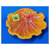 Royal Haeger 1050 Orange Flame Glaze Candy Dish